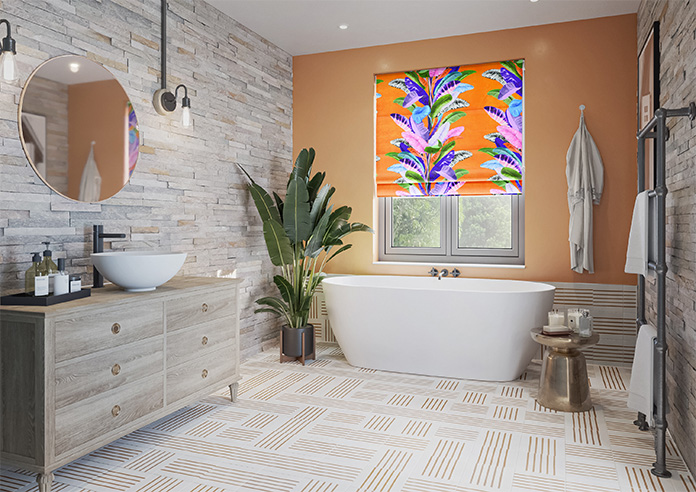 Palm Springs, Orange - Twist&Fit Roman Blind - Image 6